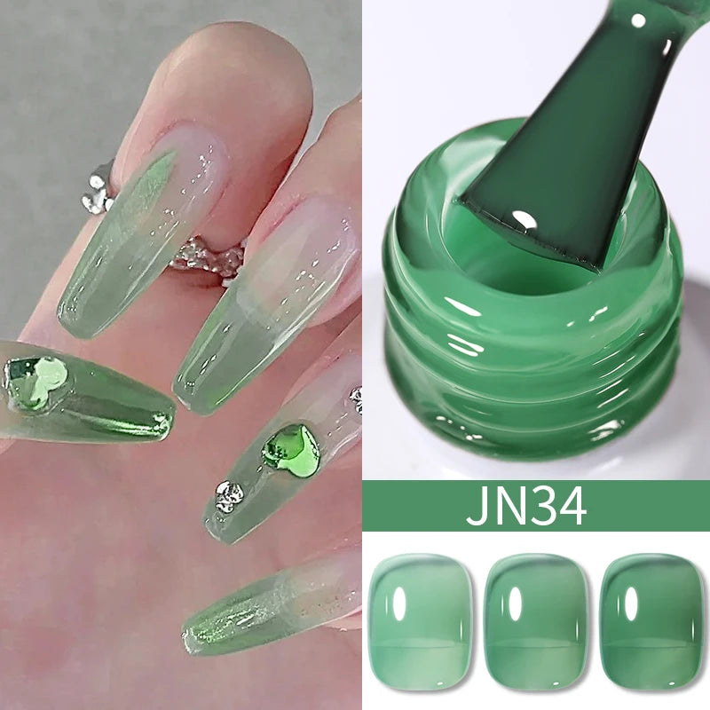 Jelly Effect Nail Polish in Colors - 10ml