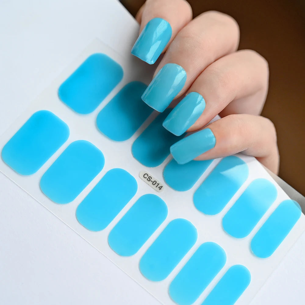 Gel Semi-Cured Nail Wraps in Neon Colors