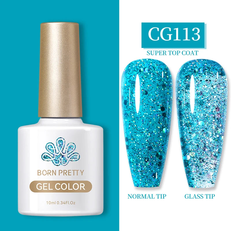 Semi-Permanent Glitter Gel Nail Polish - 10ml