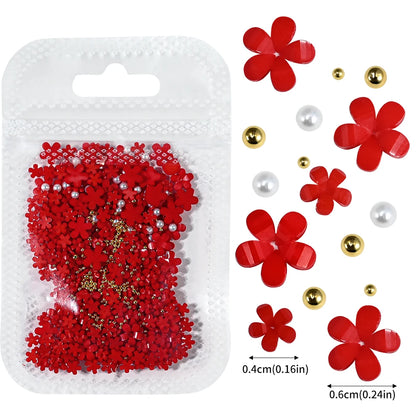 Pack de Charms con motivo Floral y Perlas Doradas - 500 Unidades