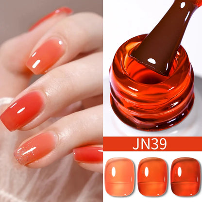 Jelly Effect Nail Polish in Colors - 10ml