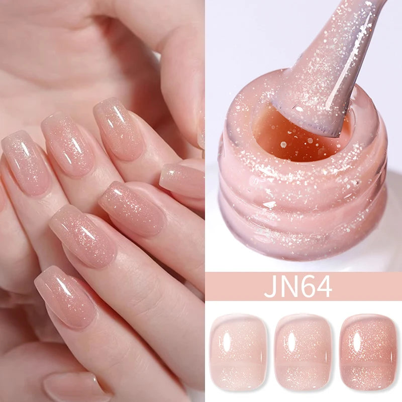 Esmalte de uñas efecto Jelly con Glitter - 10ml