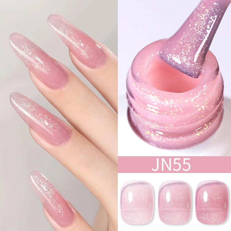 Jelly Effect Nail Polish with Glitter - 10ml