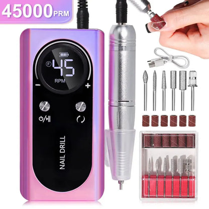 Portable Electric Nail Drill Professional – 45,000 RPM