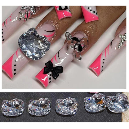 Hello Kitty 3D Crystal Effect Nail Charms - 10PCS