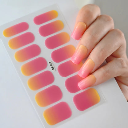 Gel Semi-Cured Nail Wraps in Neon Colors