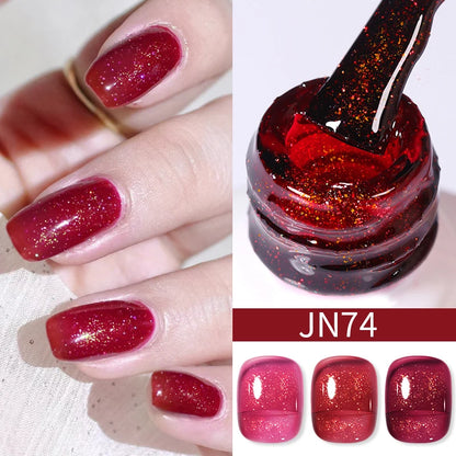 Esmalte de uñas efecto Jelly con Glitter - 10ml