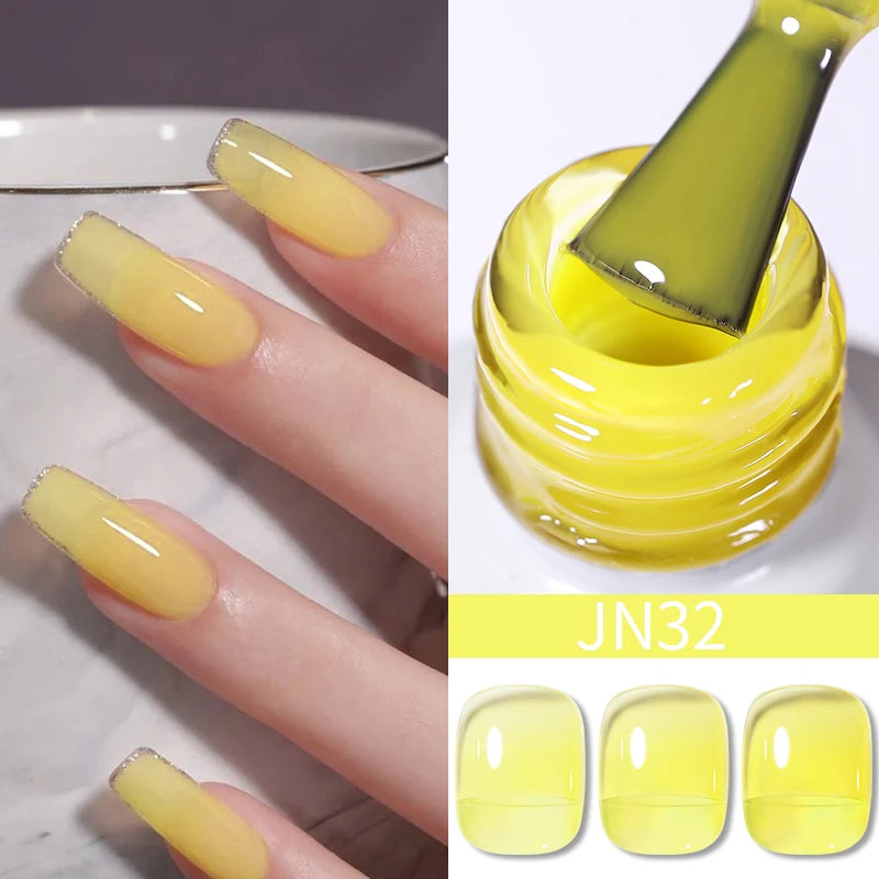 Jelly Effect Nail Polish in Colors - 10ml