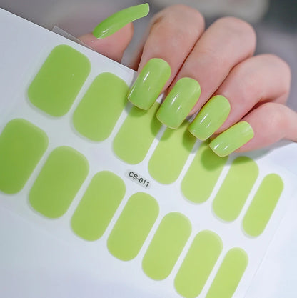 Gel Semi-Cured Nail Wraps in Neon Colors