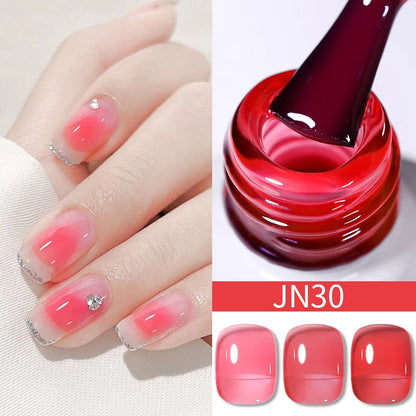 Jelly Effect Nail Polish in Colors - 10ml