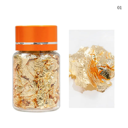 Gold Leaf Flakes for Nail Art - 1 Box (3g)