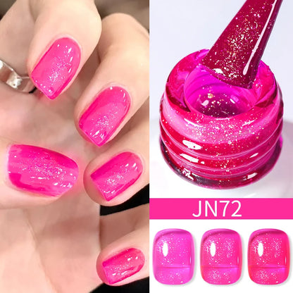 Jelly Effect Nail Polish with Glitter - 10ml