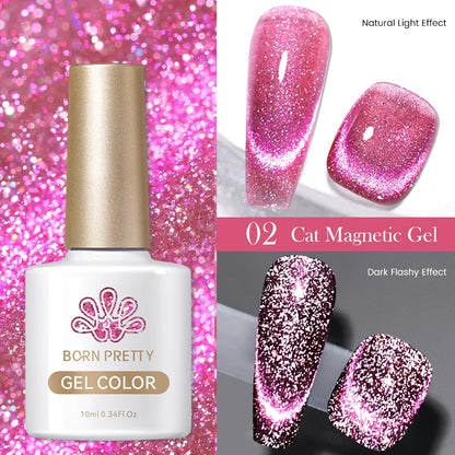 Glitter Cat Eye Effect Nail Polish - 10ml