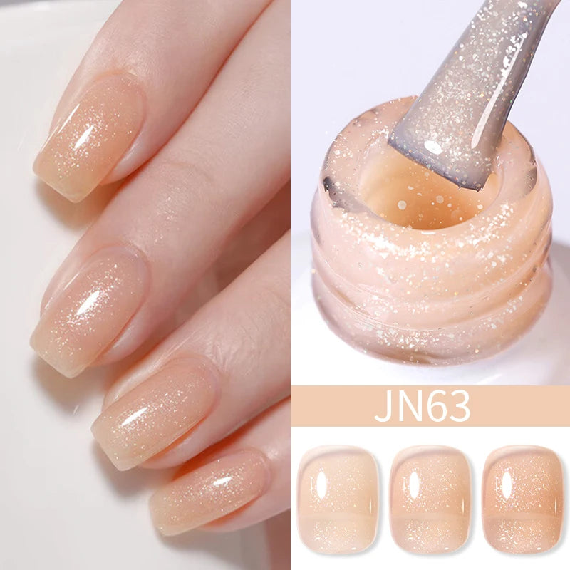 Jelly Effect Nail Polish with Glitter - 10ml