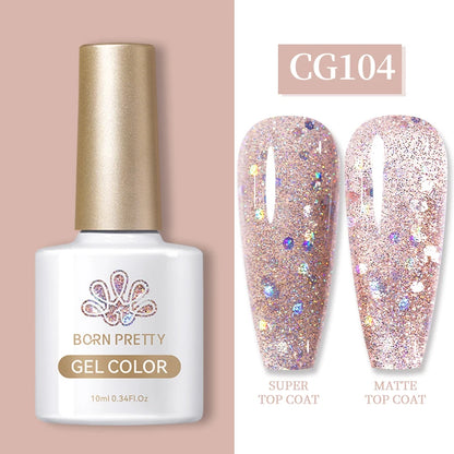 Semi-Permanent Glitter Gel Nail Polish - 10ml