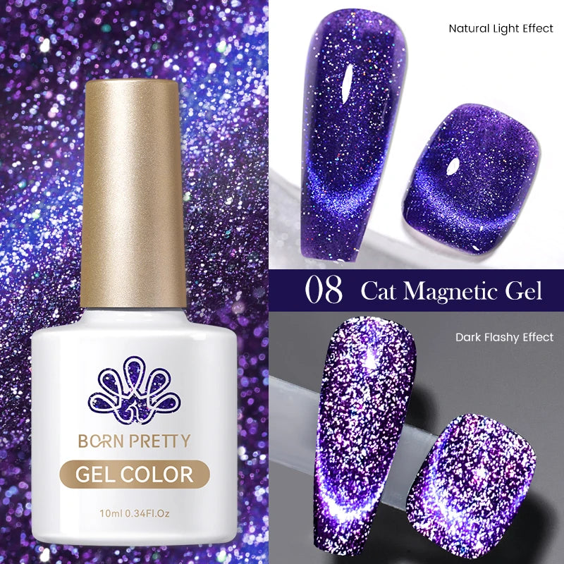 Glitter Cat Eye Effect Nail Polish - 10ml