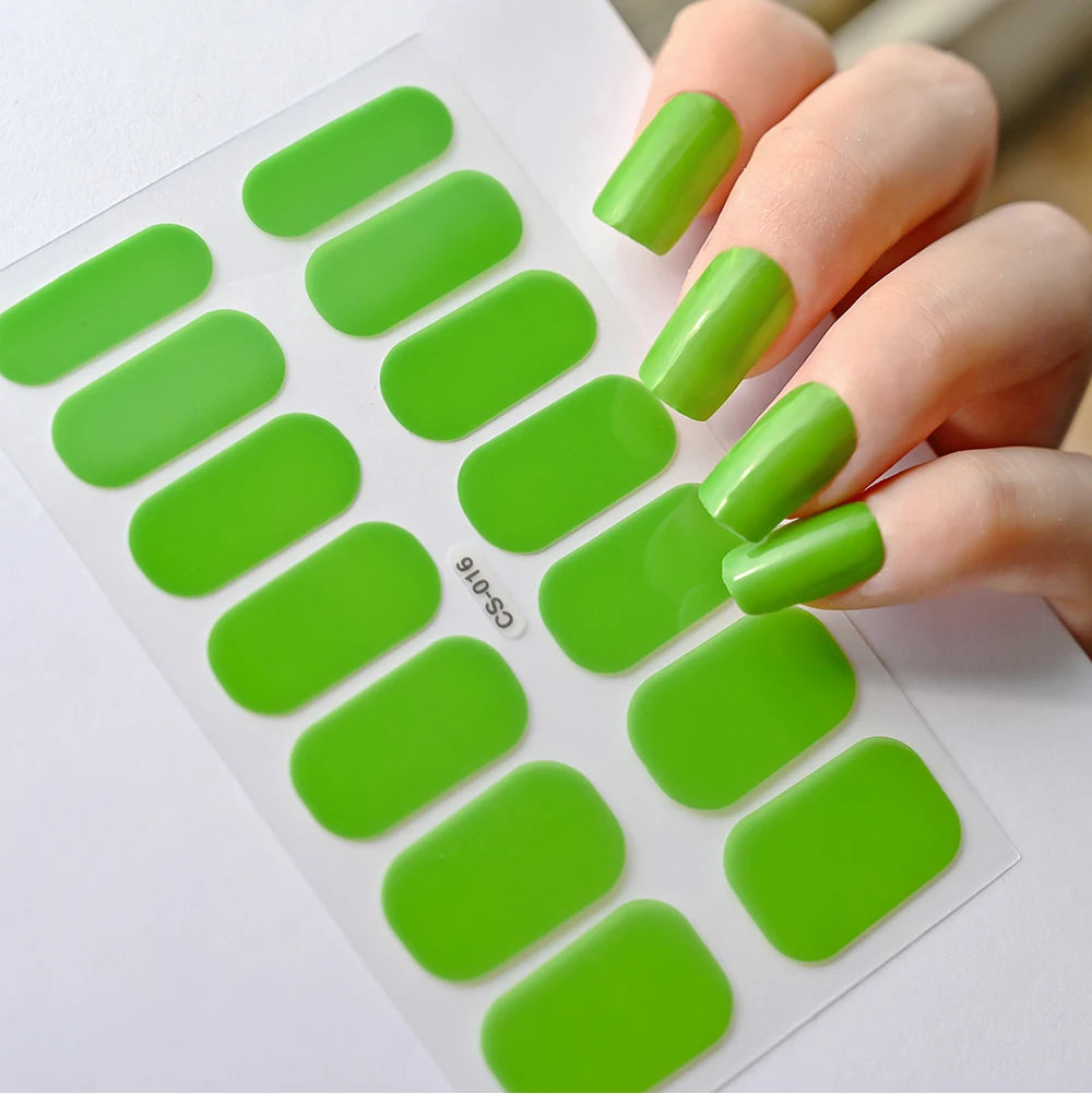 Gel Semi-Cured Nail Wraps in Neon Colors