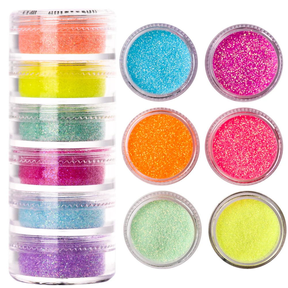 Glitter Powder Set – 5 Colors (2g per Jar)
