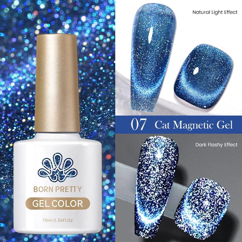 Glitter Cat Eye Effect Nail Polish - 10ml