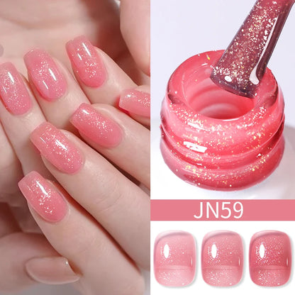 Esmalte de uñas efecto Jelly con Glitter - 10ml