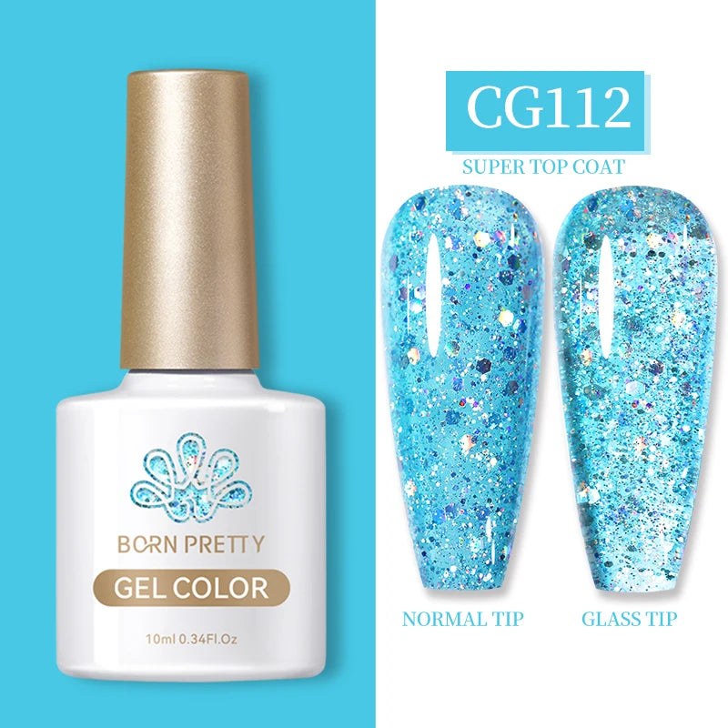 Semi-Permanent Glitter Gel Nail Polish - 10ml