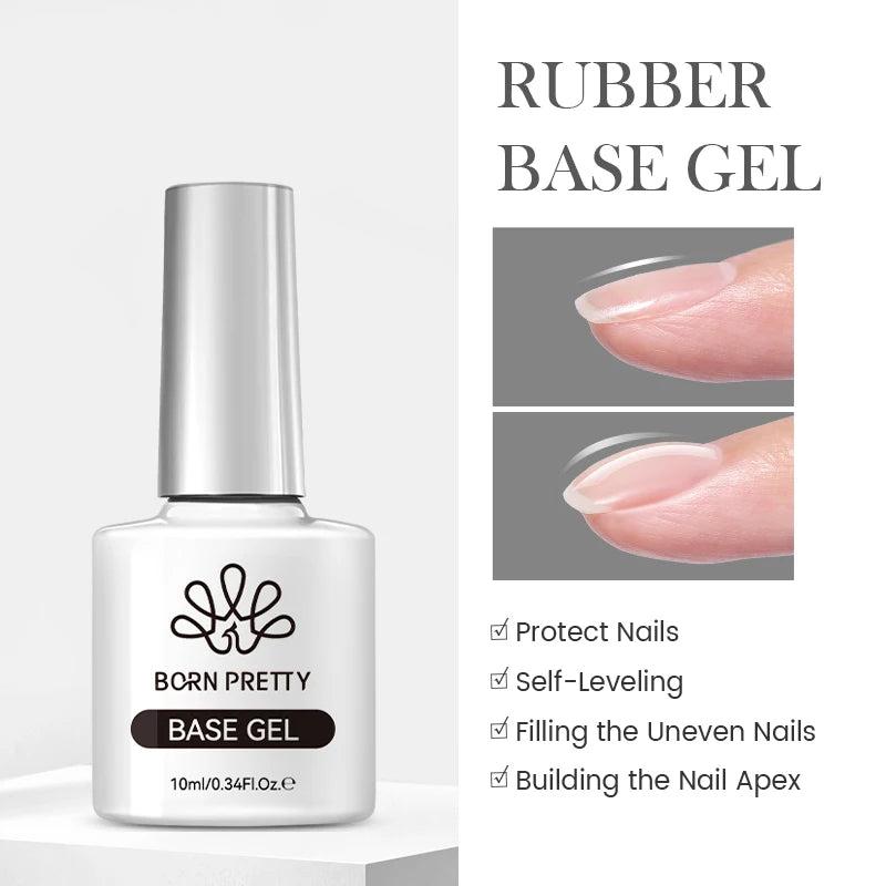 Rubber Base Gel - Treatment for Brittle or Weak Nails - 10ml