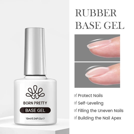 Rubber Base Gel - Treatment for Brittle or Weak Nails - 10ml