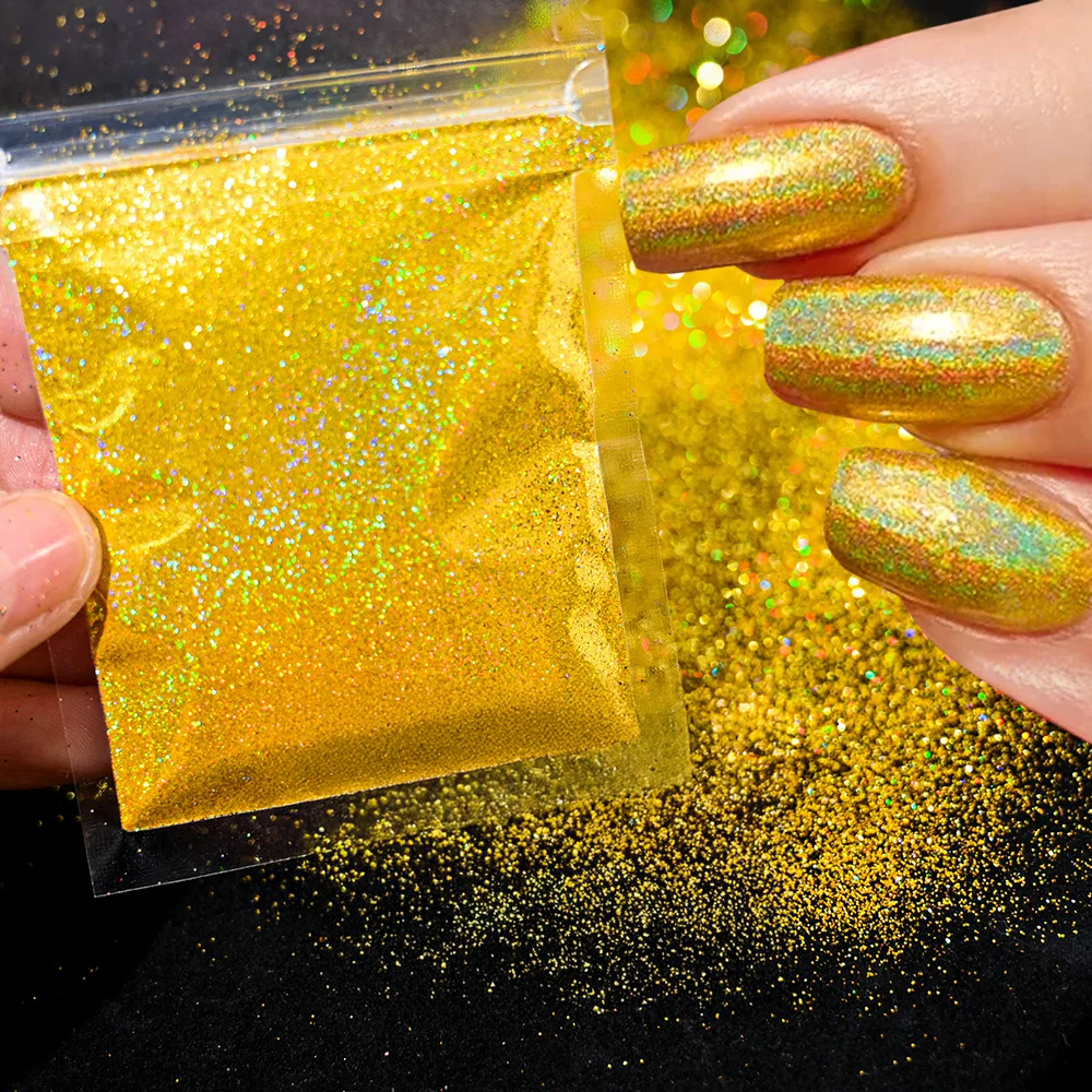 Polvo Holográfico para Uñas - Glitter (10g por Bolsa)