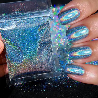 Polvo Holográfico para Uñas - Glitter (10g por Bolsa)