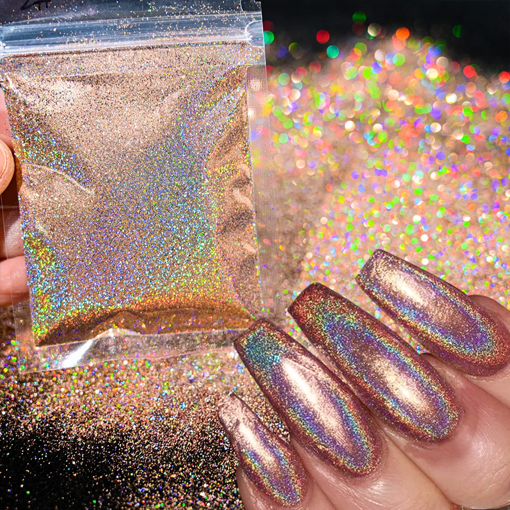 Polvo Holográfico para Uñas - Glitter (10g por Bolsa)