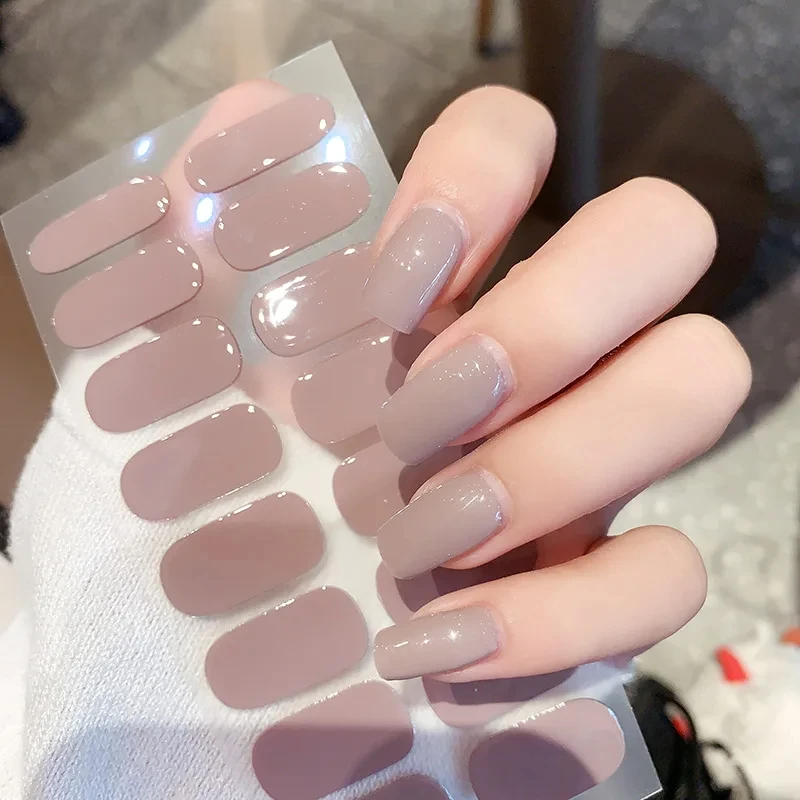 Semi-Cured Gel Nails in Various Colors