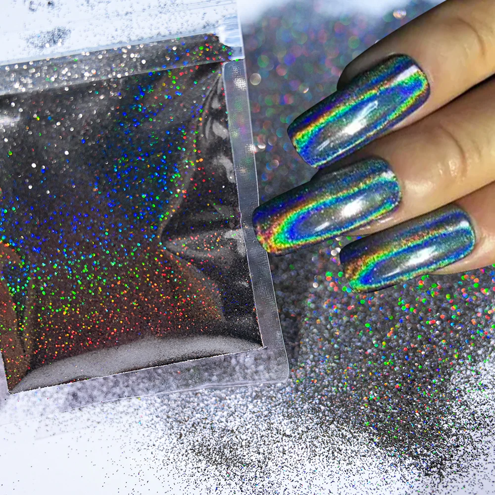 Polvo Holográfico para Uñas - Glitter (10g por Bolsa)