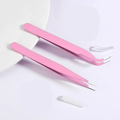 Tweezers Set for Sticker and Rhinestone Application - 2 Pieces