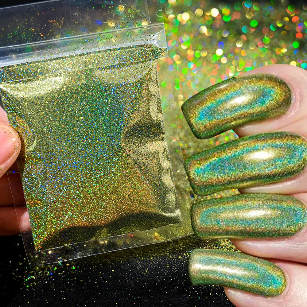 Polvo Holográfico para Uñas - Glitter (10g por Bolsa)